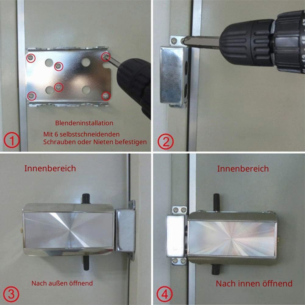Sonew Elektronisches Türschloss mit 4 Fernbedienung, Keyless Unsichtbares Türschloss, Automatische Verriegelung, Mobiltelefon APP Fernentriegelung