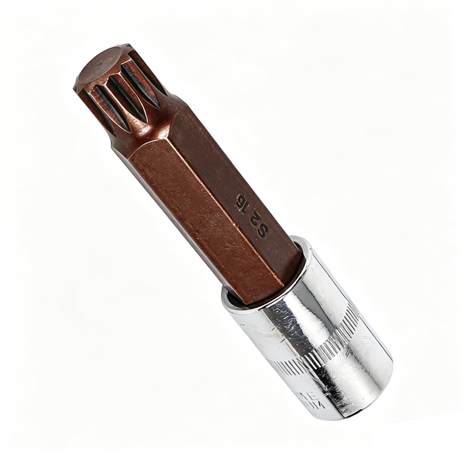 Juttzzei 1/2" Drive x M16 (16mm) Triple Square Spline Bit Socket 12 Point