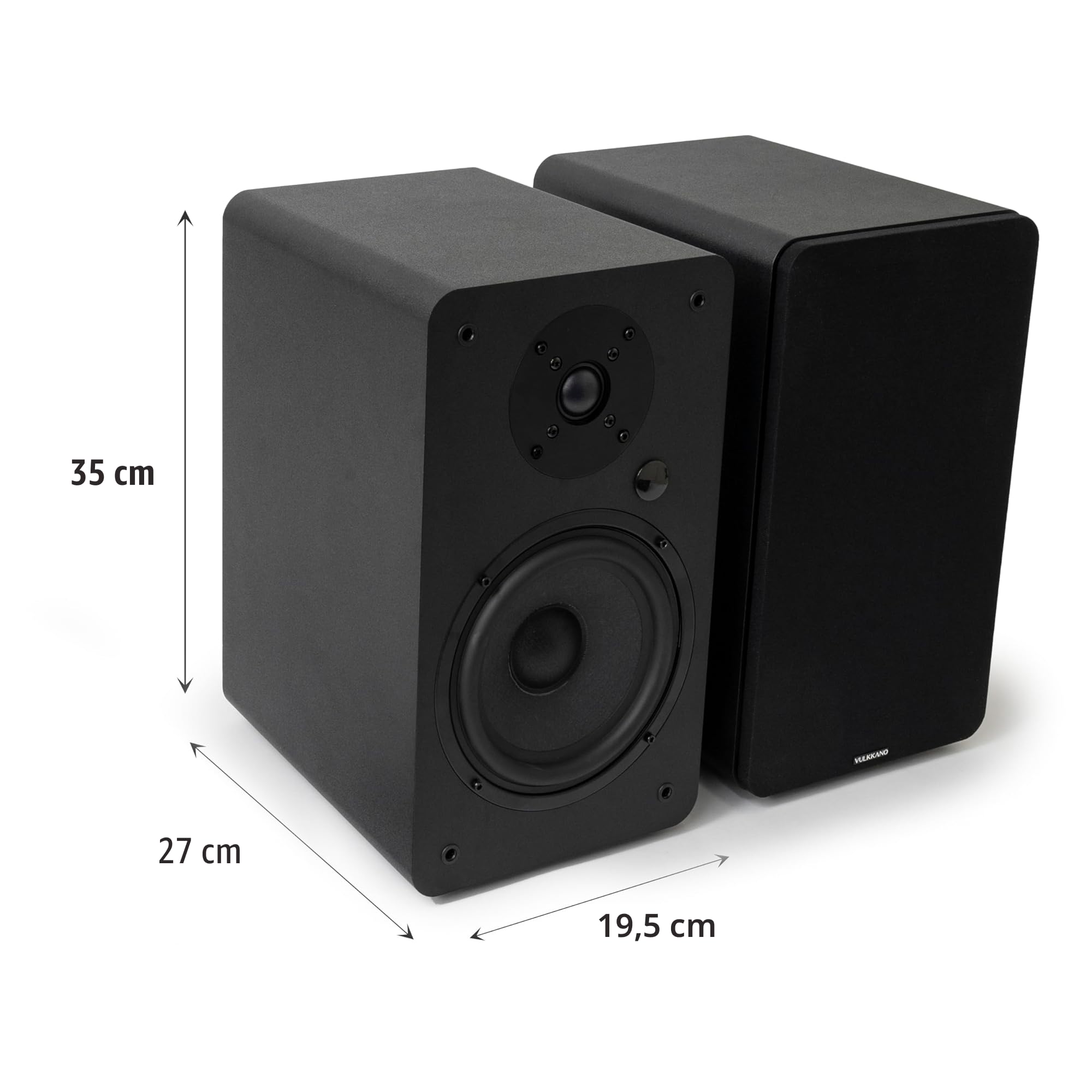 VULKKANO A6 ARC Cassa Amplificata con Woofer da 6,5", Bluetooth 5.0, HDMI ARC, Optica, RCA, USB, con Uscita Subwoofer, Casse Monitor HiFi per Home Cinema, Colore Nero