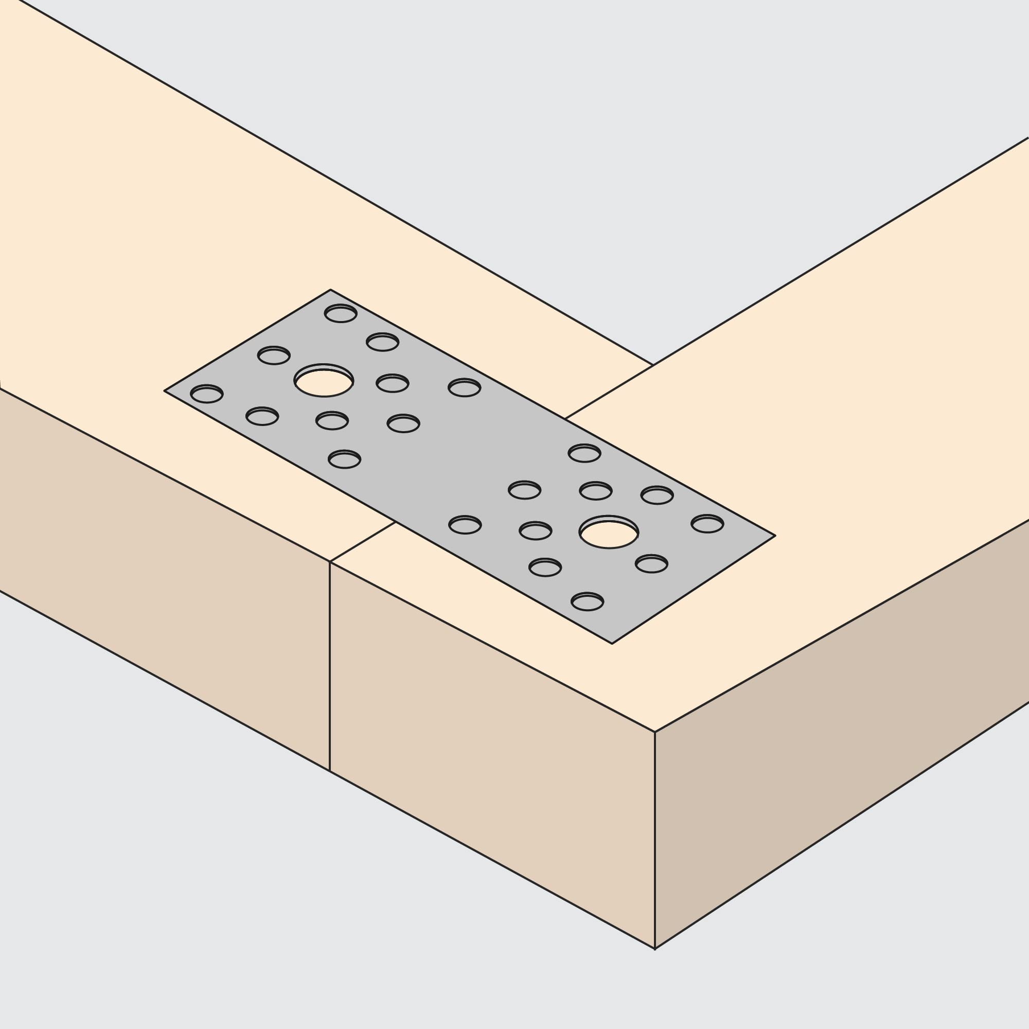 Gedotec Schwerlast Flachverbinder Metall | 20 Stk Möbelverbinder 210 mm | universal Lochplatte zum Verbinden und Verstärken | Verbindungsplatte Metall flach Holzverbinder individuelles Lochsystem