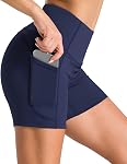 Dragon Fit Womens Yoga Shorts with Pockets High Waist Workouts Shorts Tummy Control Yoga Pants for Running Gym Fitness