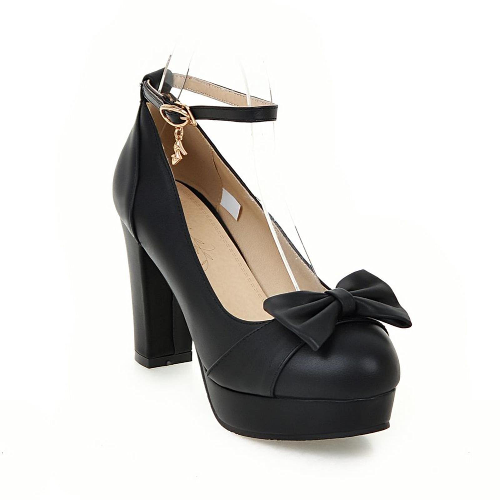 Donna Dolce Fiocco Tacchi Alti Tacchi Alti Piattaforma Scarpe Da Lavoro Bianco Abito Da Donna Scarpe Da Sposa Plus Size 43