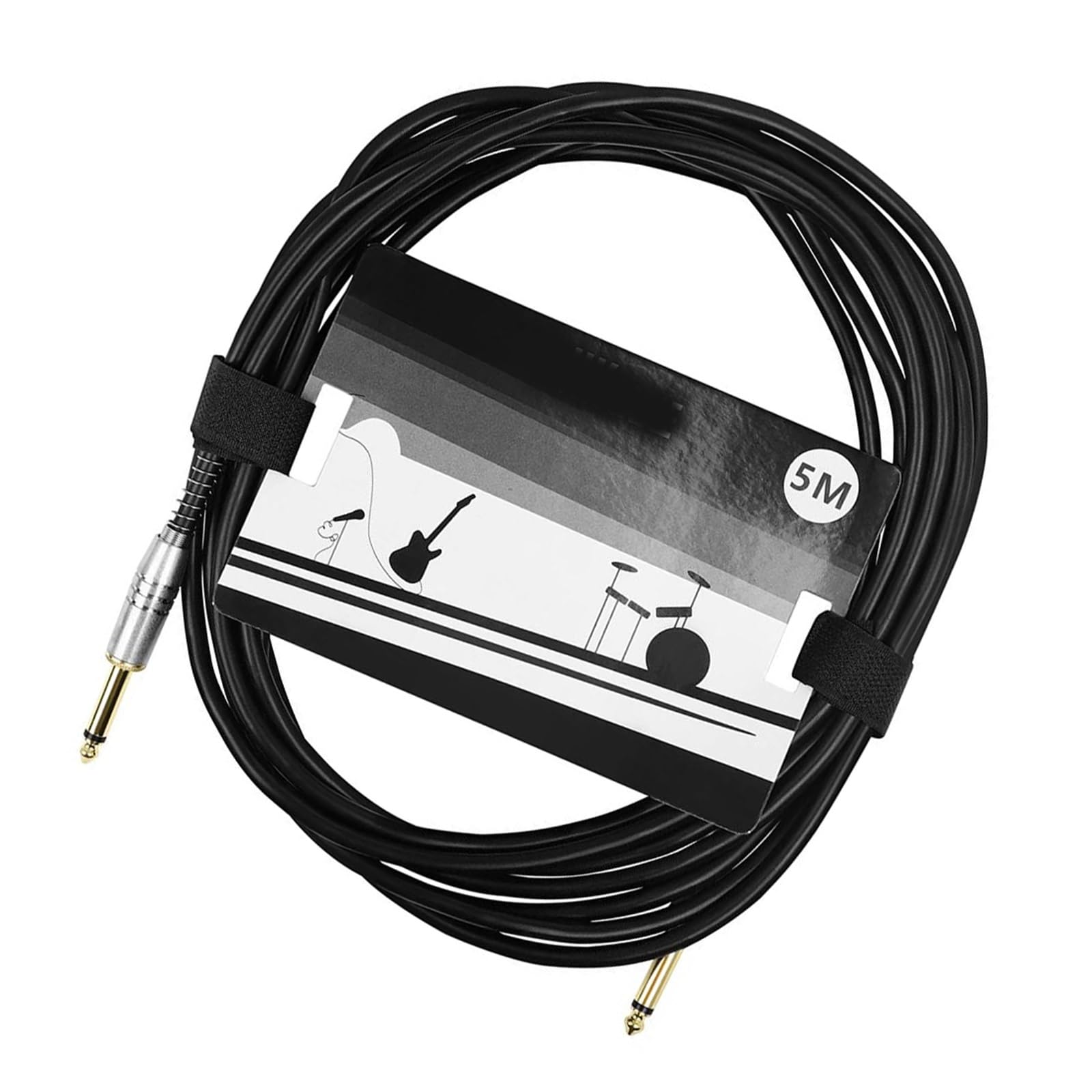 Akustikgitarrenkabel 5 Meter Langes Gitarreneffektkabel Mit Geräuschunterdrückung 6,35 Mm Federbelastetes Effektpedal-Zubehör(10M)