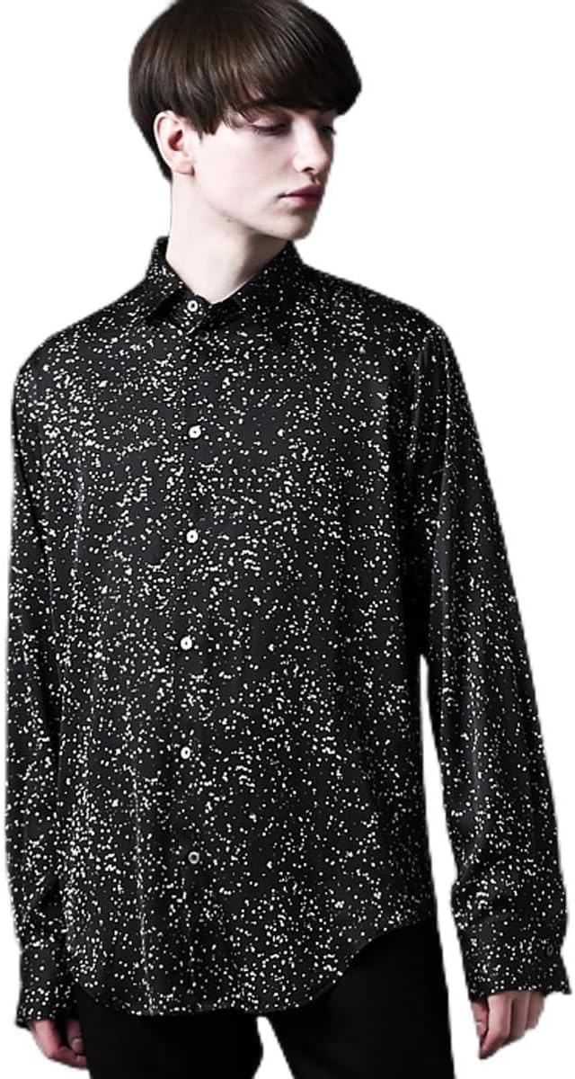 バッファローボブズ とろみ サテン シャツ ブラック バッファロー