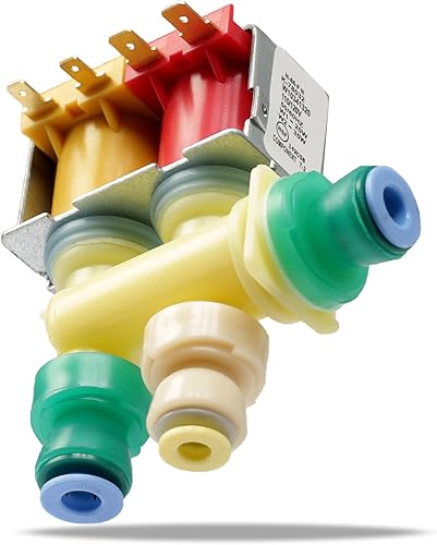 W10341320 Válvula de entrada de agua compatible con Whirlpool Fridge, 1937969 Reemplazo de válvula de agua secundaria dual PS11753250 WPW10341320