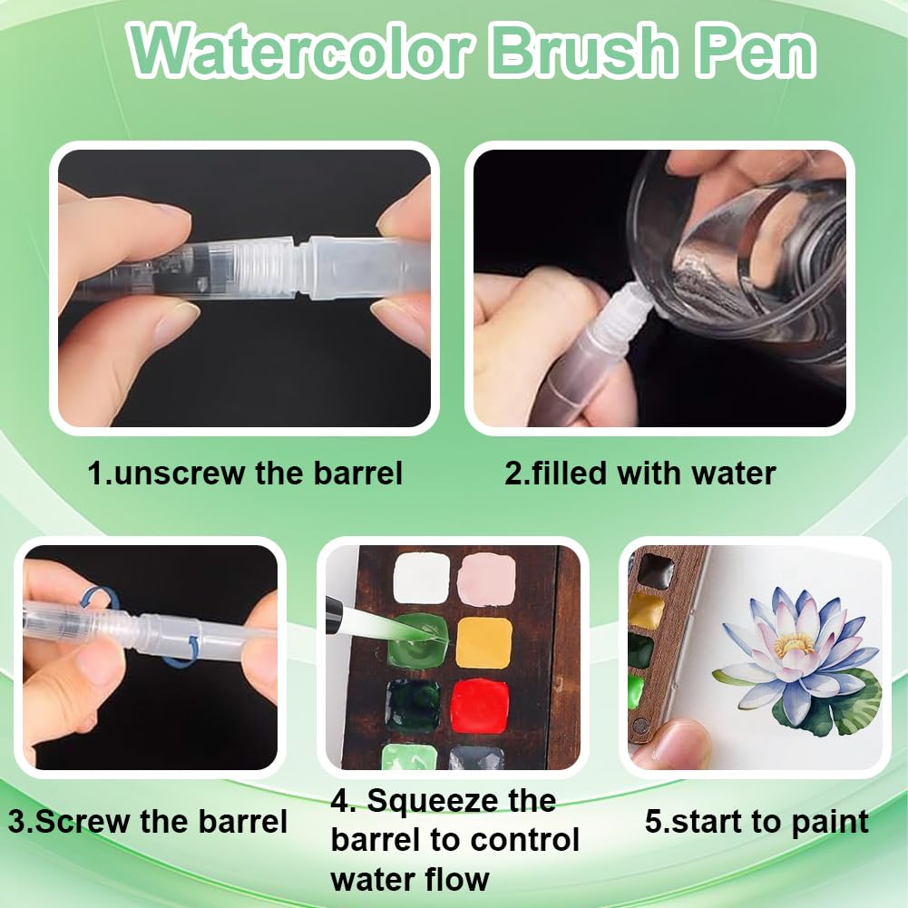 Gatphy Portatile Pallet di Pittura da Viaggio in Legno con 15 Griglie Piccola Pallet Acquerello Portatile Magnetico Mini Tavolozza di Pittura di Viaggio per Bambini Studente Pittore (15 griglie