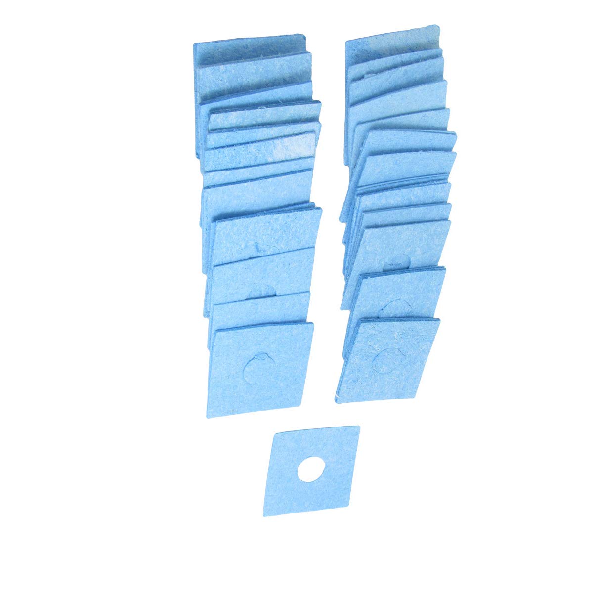 Aexit 50 Pcs Welding Accessories Solder Iron Cleaning Sponge Replacement 60mm x 60mm Welding Accessories x 1.2mm