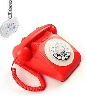 Audio Guest Book Wedding Phone, Record Customized Audio Message with Guest Book, A Personal and Convenient Way to Preserve Your Weddings, Anniversaries, Retirement Parties (Red)