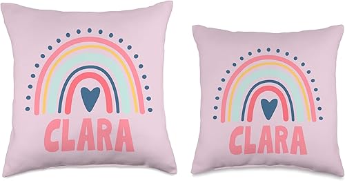 Miniatura 3 de Idea Regalo Personalizzata con Nome Gifts Idea Clara Name Custom Woman Myth Legend Pink Birthday Party Throw Pillow, 16x16, Multicolor