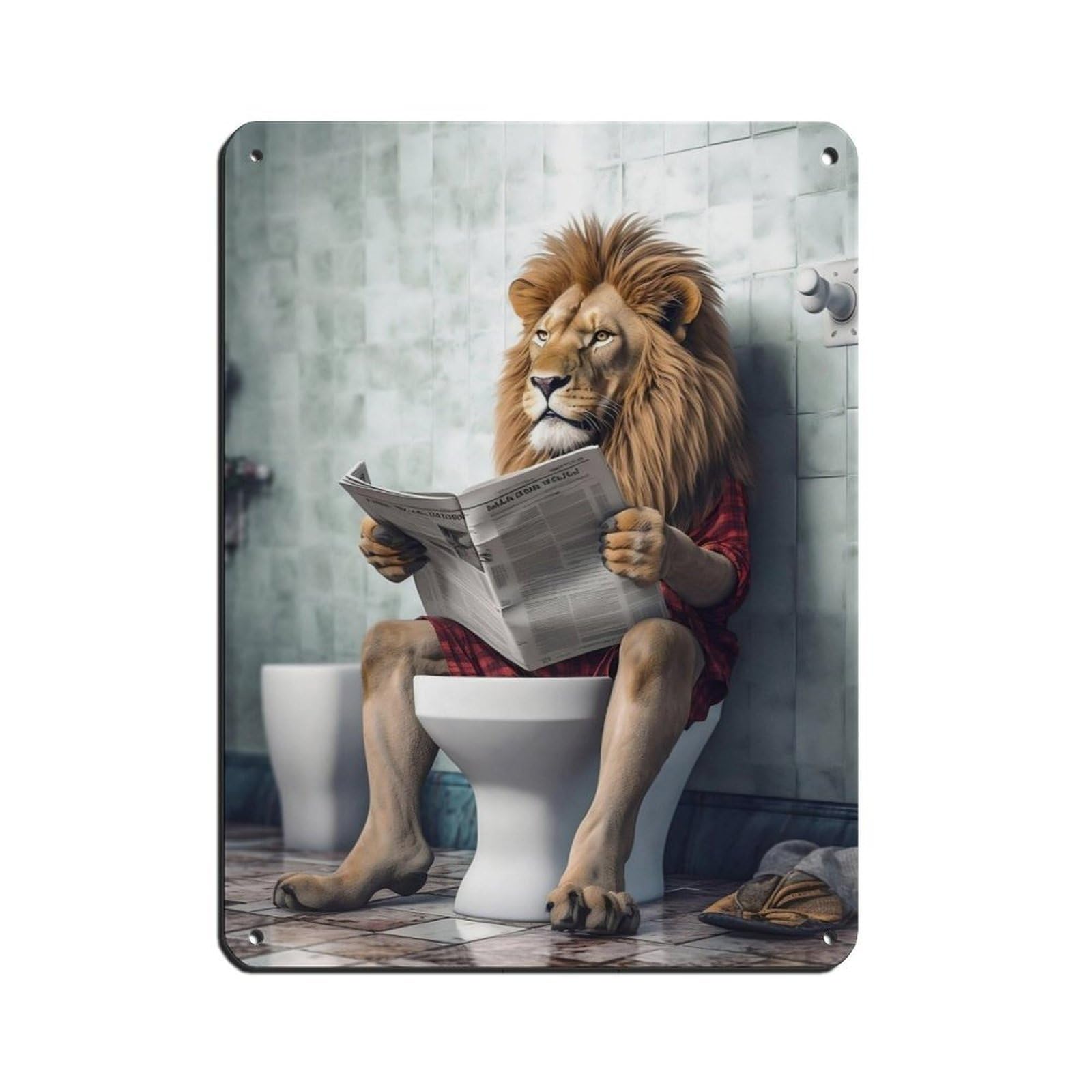 Whimsy Animal Art Lion Retro Poster Metal Tin Sign Chic Art Retro Iron Painting Bar People Cave Cafe Family Garage Poster Wall Decoration 12x16inch(30x40cm)