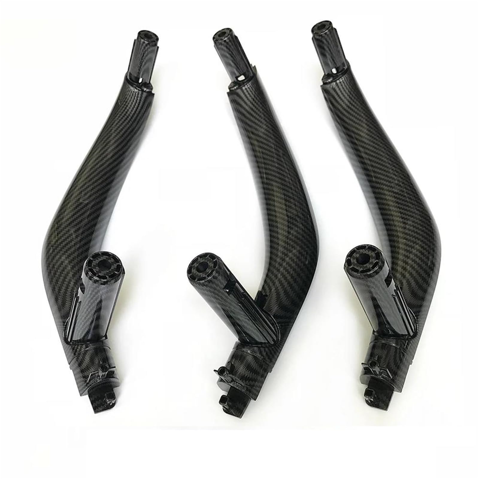 YUEYZHK 3PCS LHD RHD Carbon Fiber Interior Door Handle Inside Panel Replacement for BMW X5 X6 F15 F16 2014-2018(LHD Carbon)
