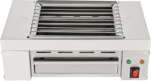 Parrilla eléctrica para barbacoa, parrilla eléctrica de acero inoxidable de 1500 W, sin humo, parrilla eléctrica portátil para cocinar en