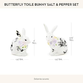   花柄Salt and pepper ２個 Floral-Salt-Pepper-Shakers-