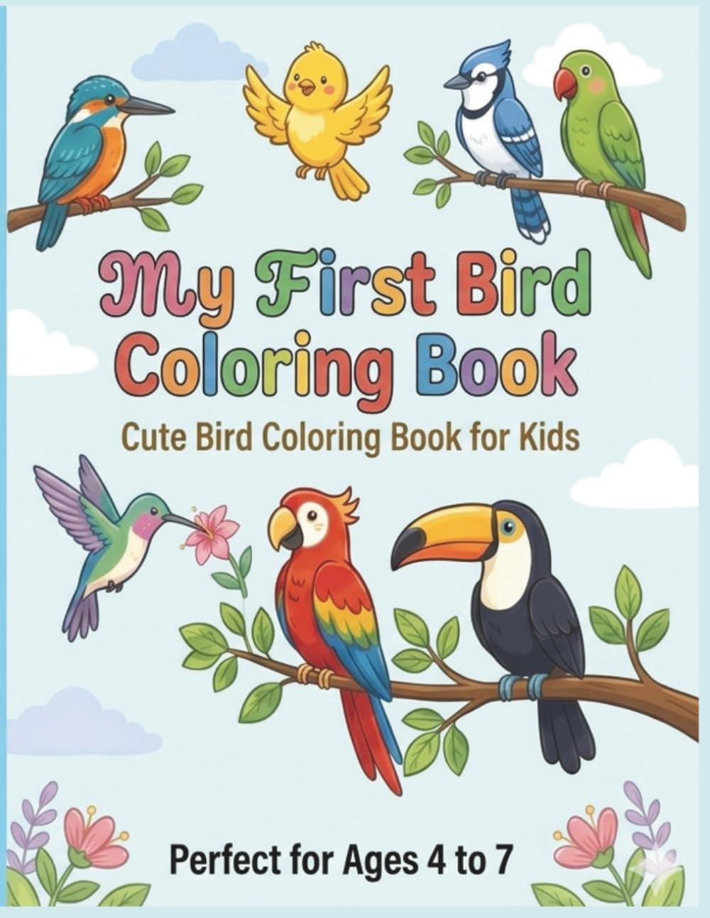 My First Bird Coloring book: Cute Bird Coloring Book