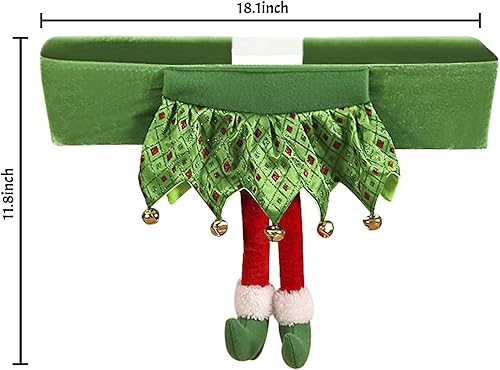 Miniatura 6 de Fundas para sillas de Navidad de pierna larga de Santa Claus falda de elfo para sillas de comedor fundas de respaldo para sillas de cocina en el