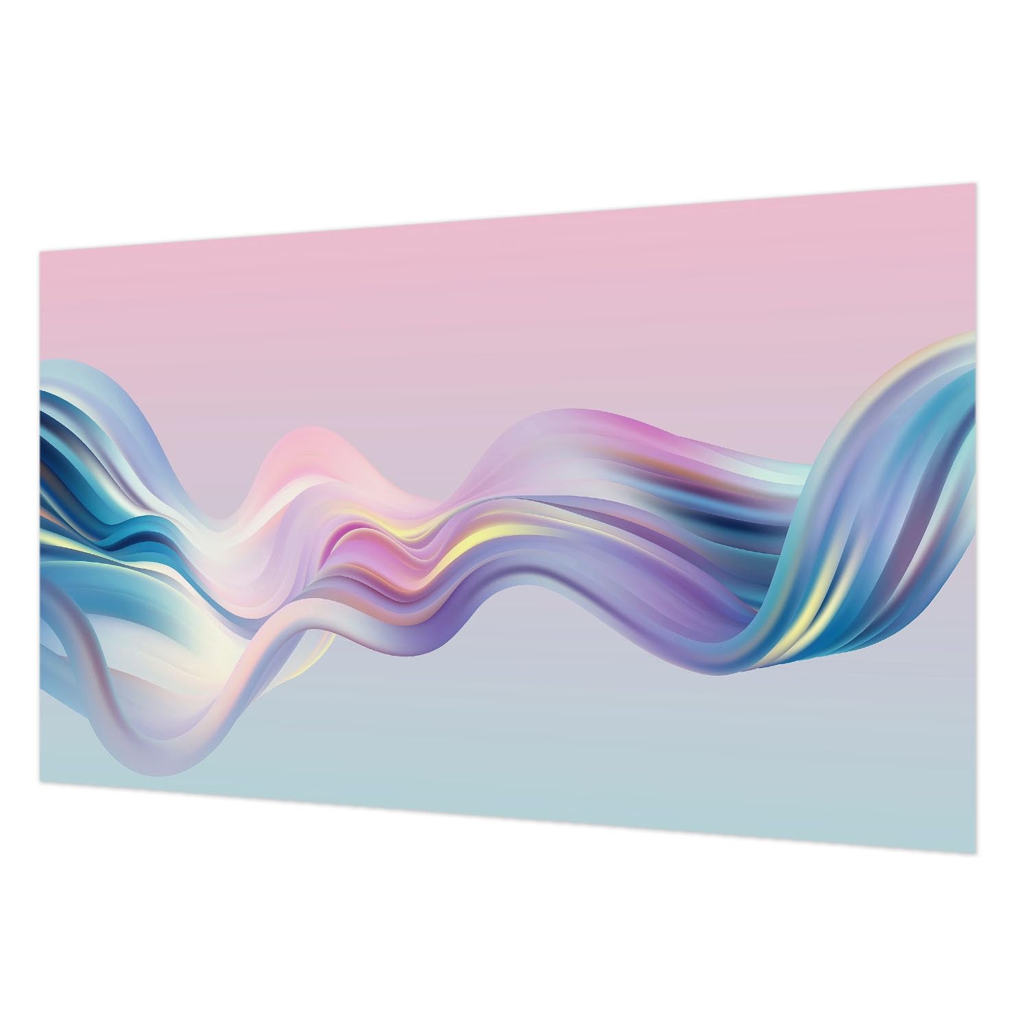 Papier peint intissé vagues colorées 416x254 cm pour salon avec colle incluse