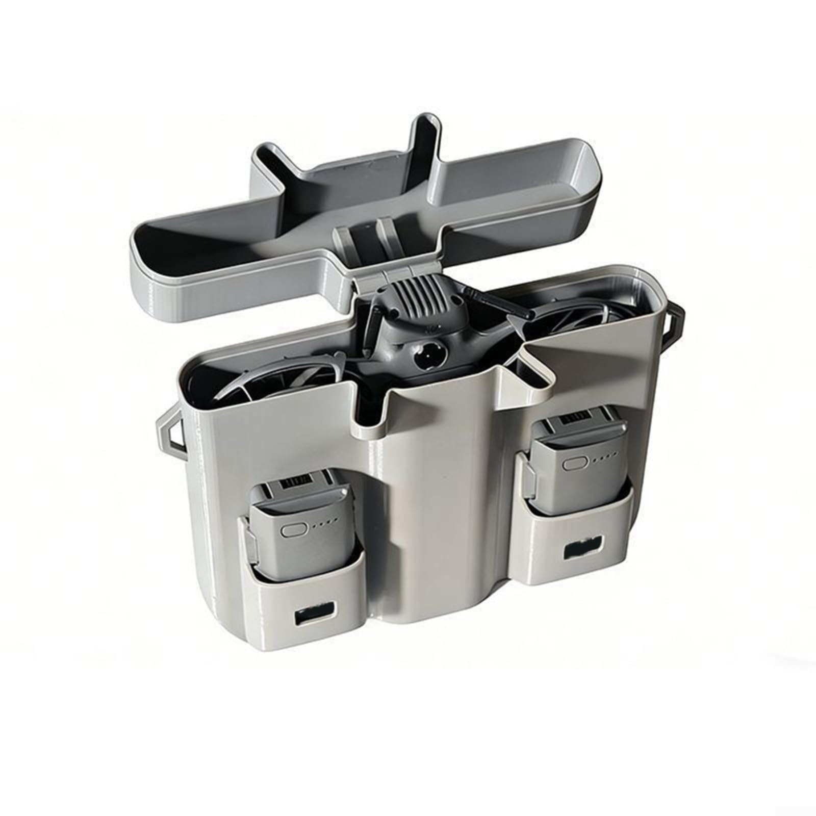 Custodia rigida per DJI Neo 2, custodia protettiva in ABS con scomparti per corpo e modulo, attrezzatura da viaggio antiurto (grigio)
