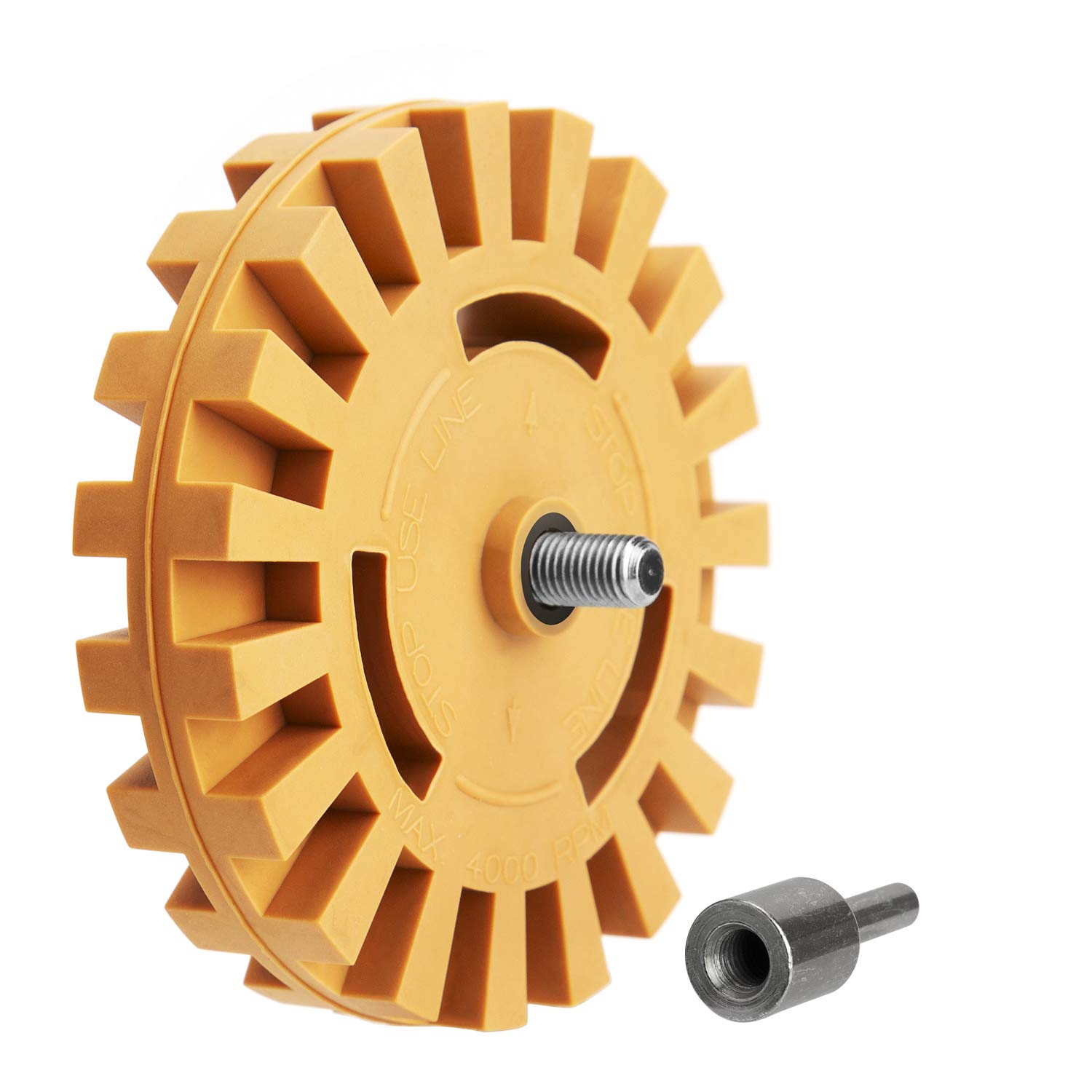 Buy AIEX Decal Removal Tool, 4 Inch Rubber Eraser Wheel Attachment for