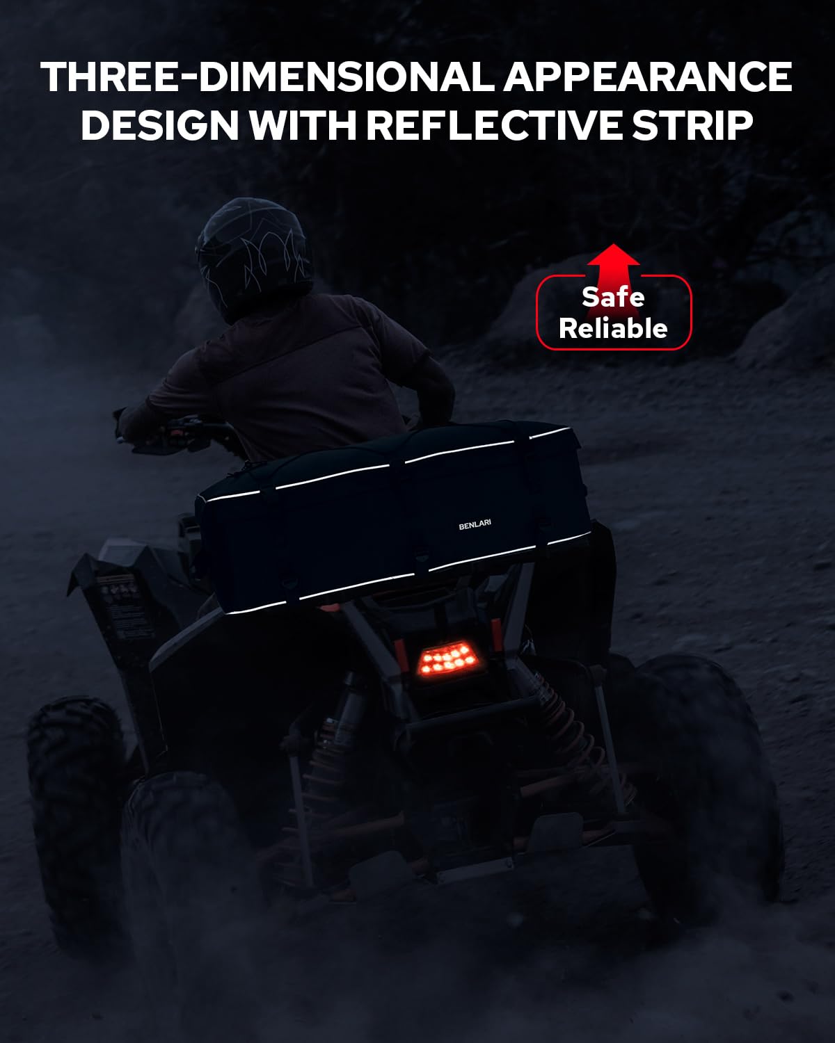 Benlari ATV Storage Bag 61L Waterproof 4 Wheeler Cargo Bag