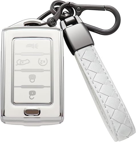 Funda para llavero de Jeep con llavero de TPU de alta calidad, protección completa, compatible con Jeep Grand Cherokee L Grand Wagoneer 2021 2022