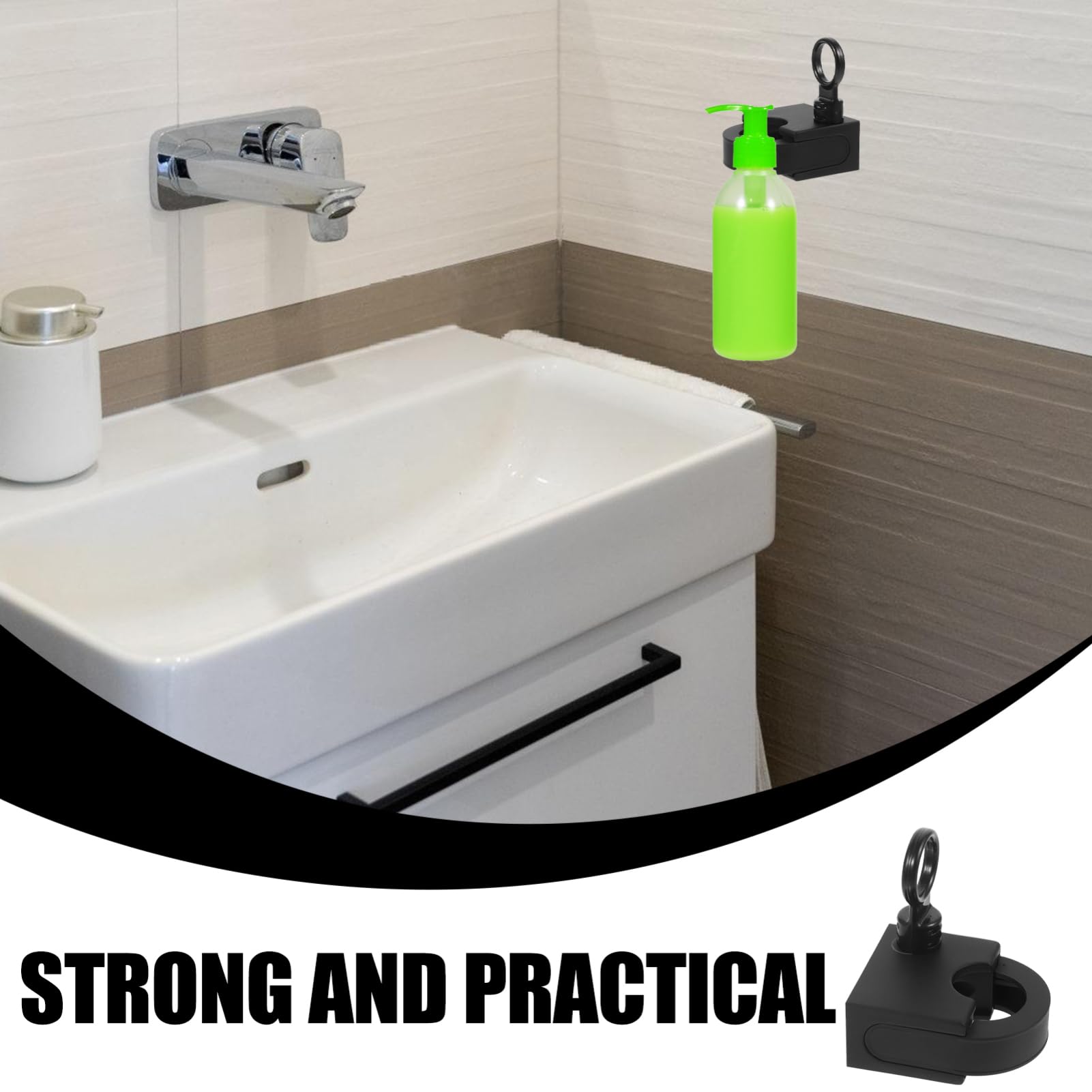 HOLIDYOYO Wall-Mounted Shower Shampoo Holder Portable Soap Rack for Bathroom Space-Saving Design Strong Bearing Capacity Keeps Shower Products Organized and Within Reach for Shampoo and Soap