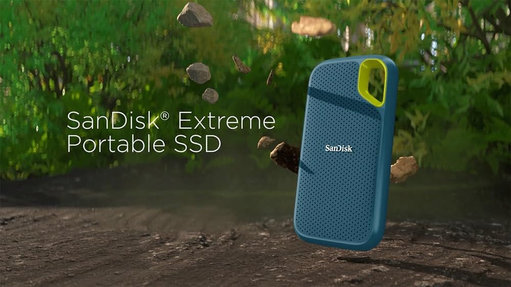 SanDisk 4TB Extreme Portable SSD - Up to 1050MB/s, USB-C, USB 3.2 Gen 2, IP65 Water and dust Resistance, Updated Firmware, Monterey - External Solid State Drive - SDSSDE61-4T00-G25M - Image 8