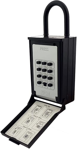NU-SET 2080-3 - Caja de seguridad con botón para guardar llavestarjetas color negro