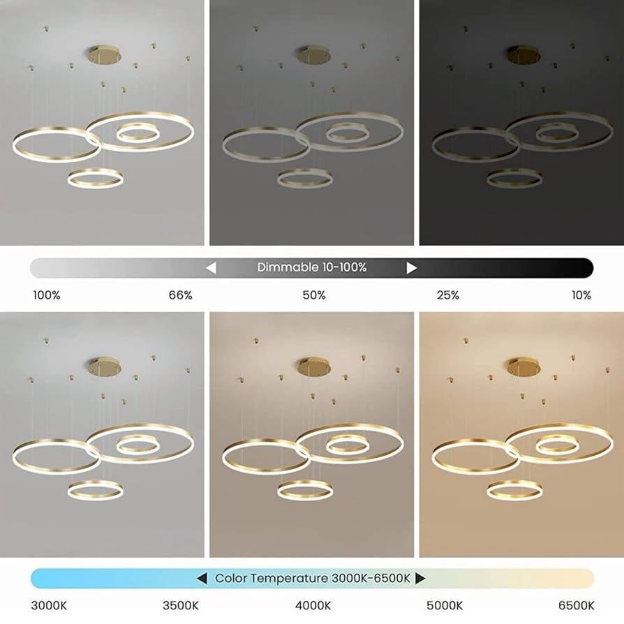 Xinmeiyue Modern Dimmable LED Chandelier Pendant Light with