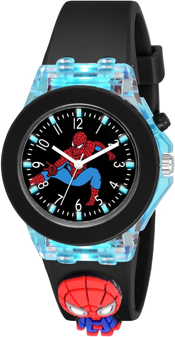 ON TIME OCTUSKids Analouge Multi-Color Light Cute 3D Cartoon Character Boys and Girls Watch (Multicolour Dial & Colored Strap)