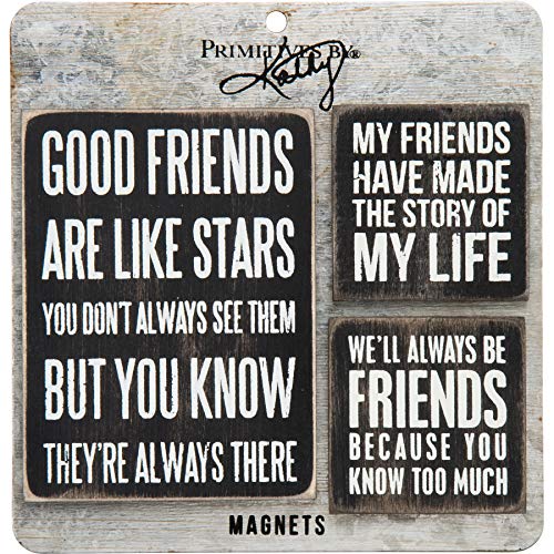 Primitives By Kathy Magnet Set Good Friends