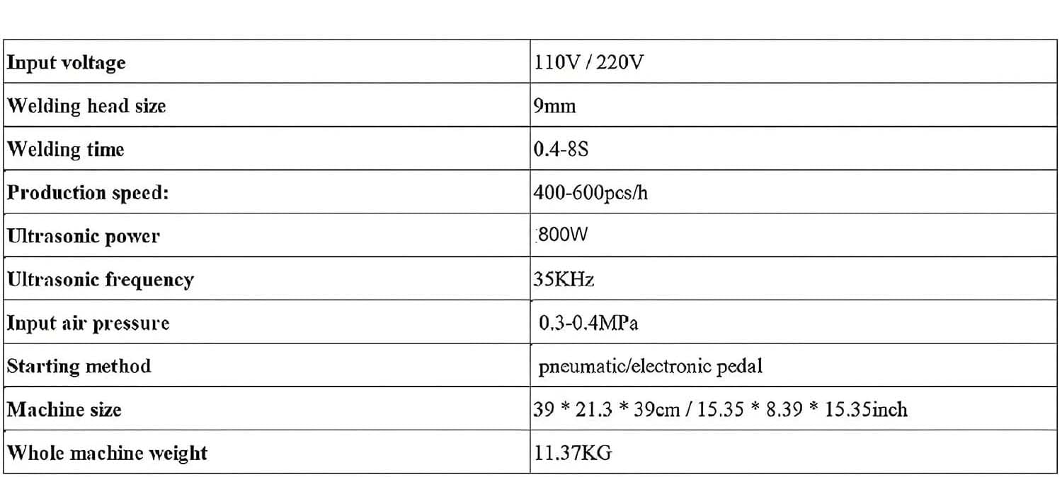Ultraschall-Punktschweißgerät mit elektronischem Pedal, 1200 W Kunststoffschweißgerät für Nylon und Stoffe, 35 kHz Desktop-Punktschweißgerät, 400-600 Stück pro Stunde, 39 x 21,3 x 39 cm