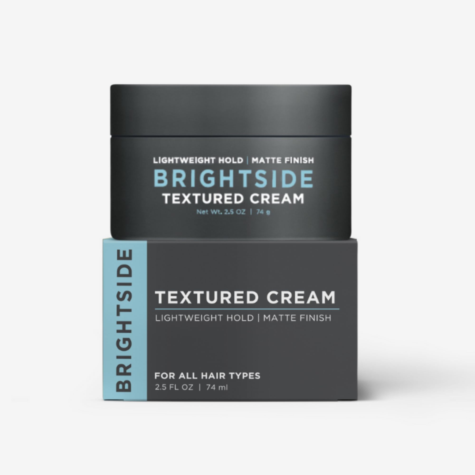Brightside Textured Cream | Lightweight Hold Matte Finish | Water Based Clay Blend | for All Hair Types | Styling Product