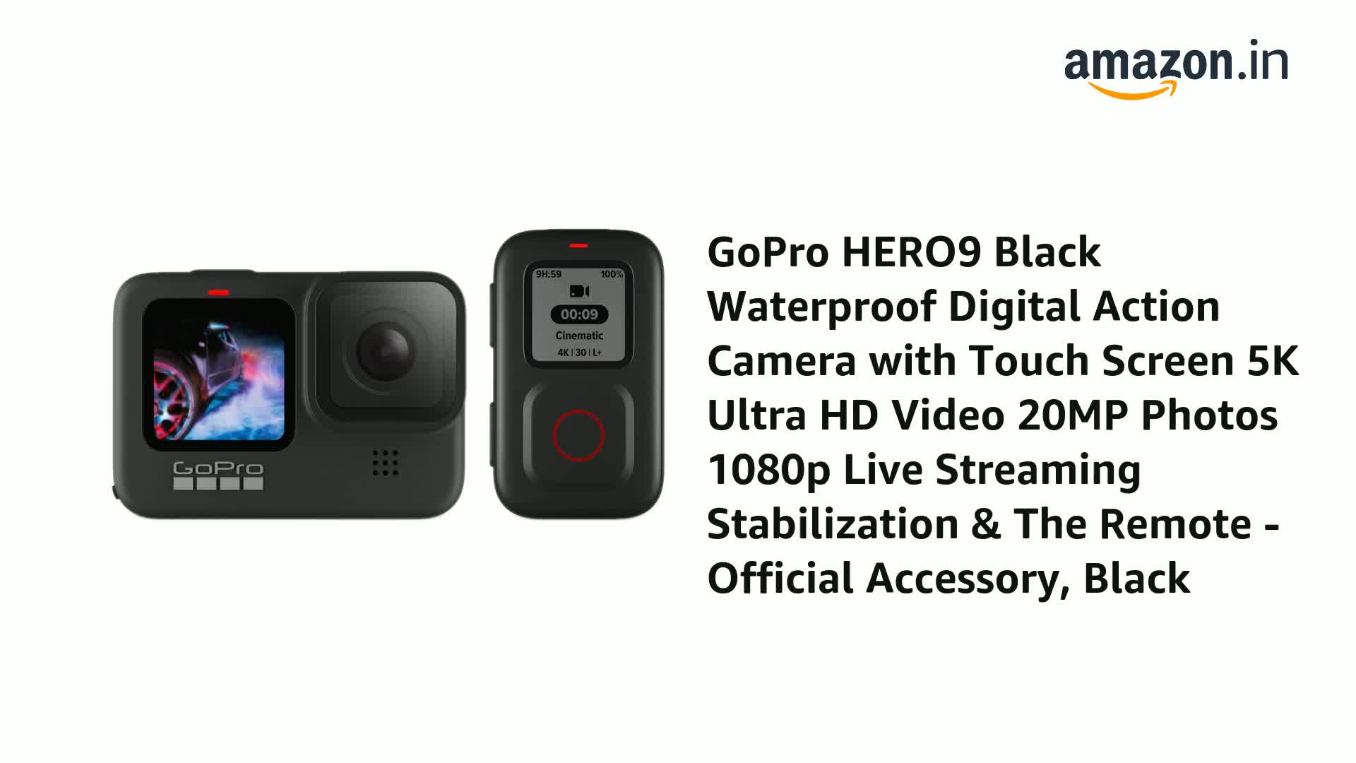 GoPro HERO9 Black Waterproof Digital Action Camera with Touch