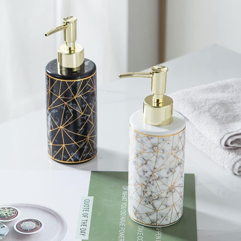 Doccia da Bagno Domestica Ricaricabile con Texture in Ceramica 300 ml(B Black)