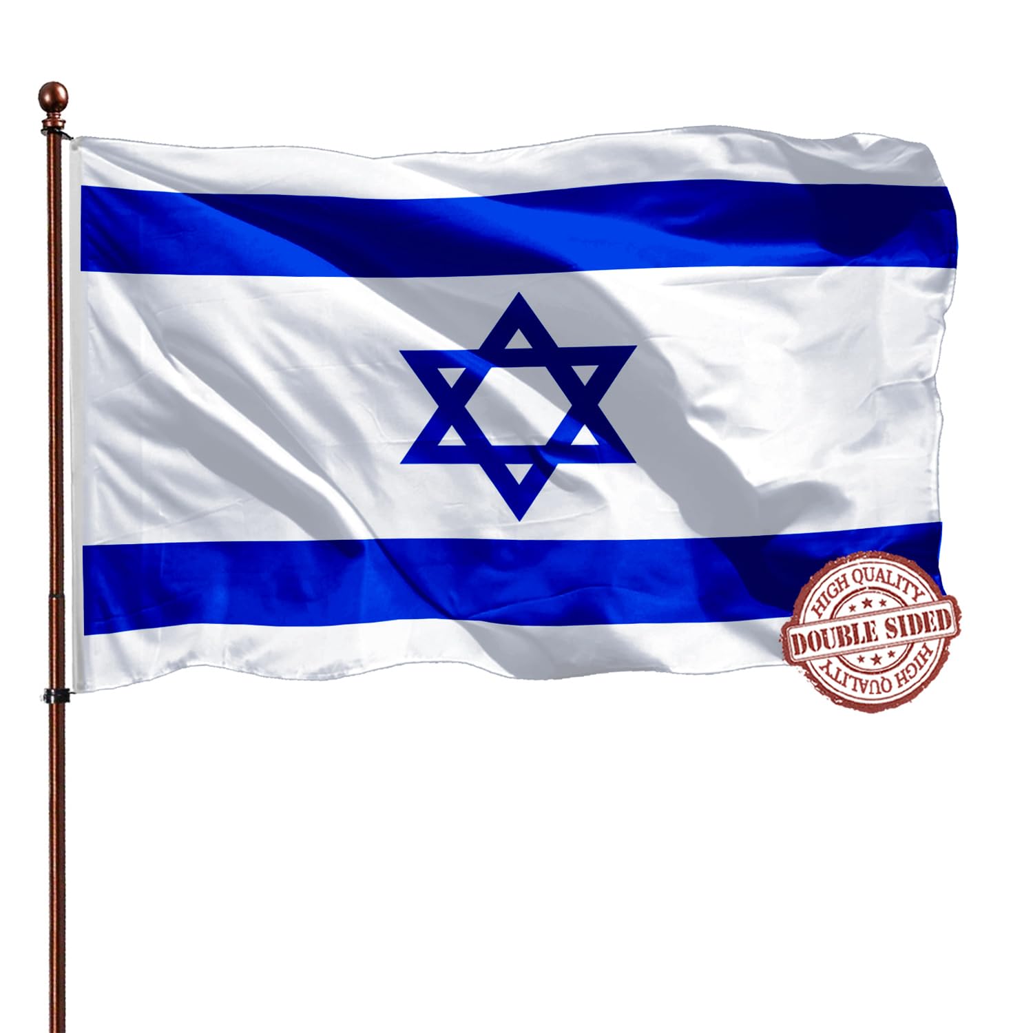 Double Sided Israel Flag 3x5 Outdoor