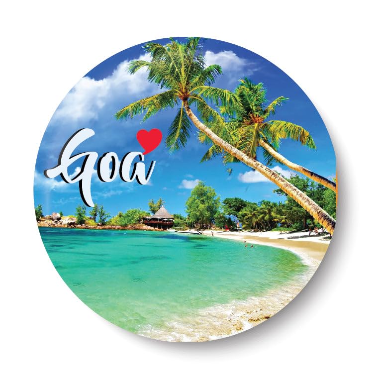 Love Goa I Goa Series I Souvenir I Travel Memories I Fridge Magnet (Multicolor, 75mm)-image-12