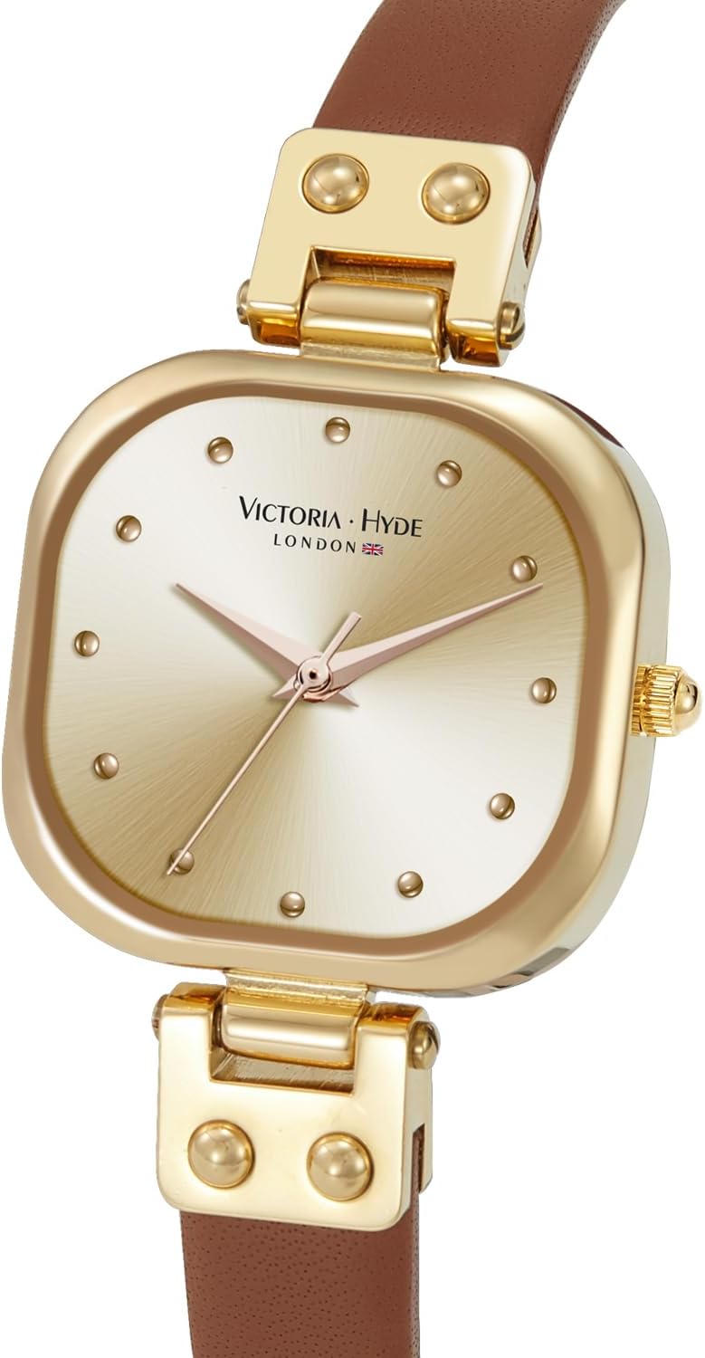VICTORIA HYDE Dainty Women's Watch, Rectangle Watches for Women, Elegant Women's Wrist Watch, Ladies Watch with Stainless Steel Bracelet or Leather Band - Image 2