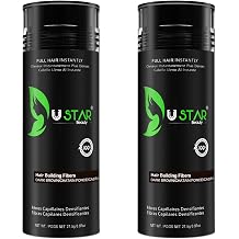 Ustar Hair Fibers 55g - Hair Building Fibers for Thinning Hair for an Instantly Fuller, Thicker Look - Hair Fibers for Men & Women Dark Brown