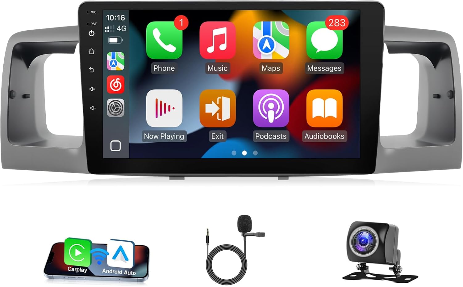 Leadfan Car Stereo for (Non JBL) Toyota Corolla 2003 2004 2005 2006 2007 2008, 9inch Screen for Corolla Radio with Carplay Android Auto GPS Backup Camera (Model A: NOT Fit for JBL&Big Screen, 2+32G)