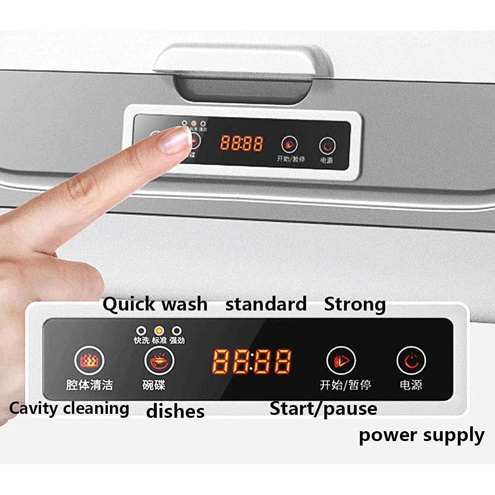 Mini lavavajillas portátil de sobremesa Lavavajillas Compacto Pantalla LED, Encimera 6 Configuraciones de Lugar Eficiencia energética, Secado Inteligente, Fácil de Limpiar práctico