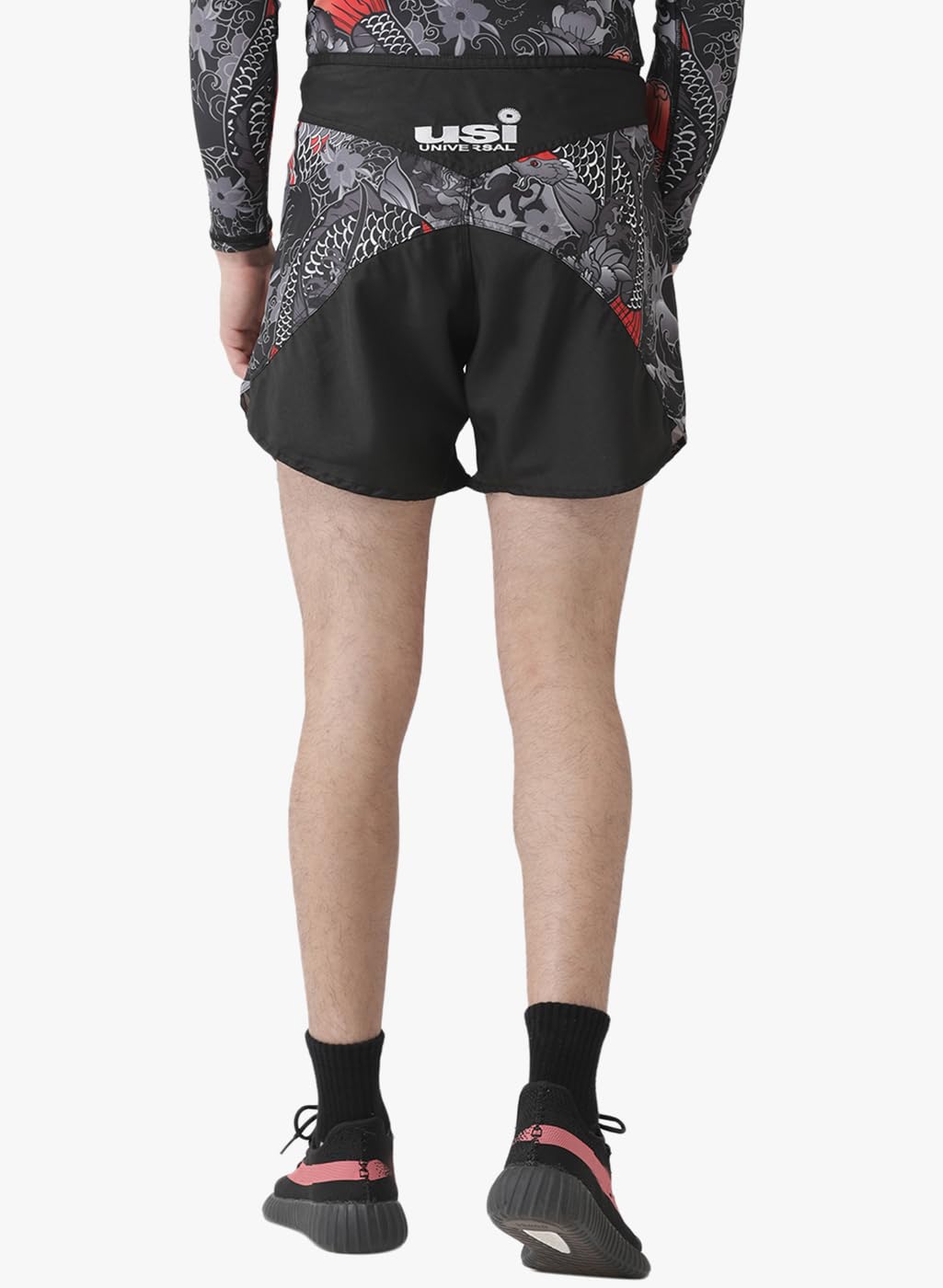 USI UNIVERSAL Pantaloncini da uomo, 411K Koi Fish, pantaloncini MMA per allenamento e kickboxing, combattimento per arti marziali, combattimento in gabbia, Muay Thai, boxe