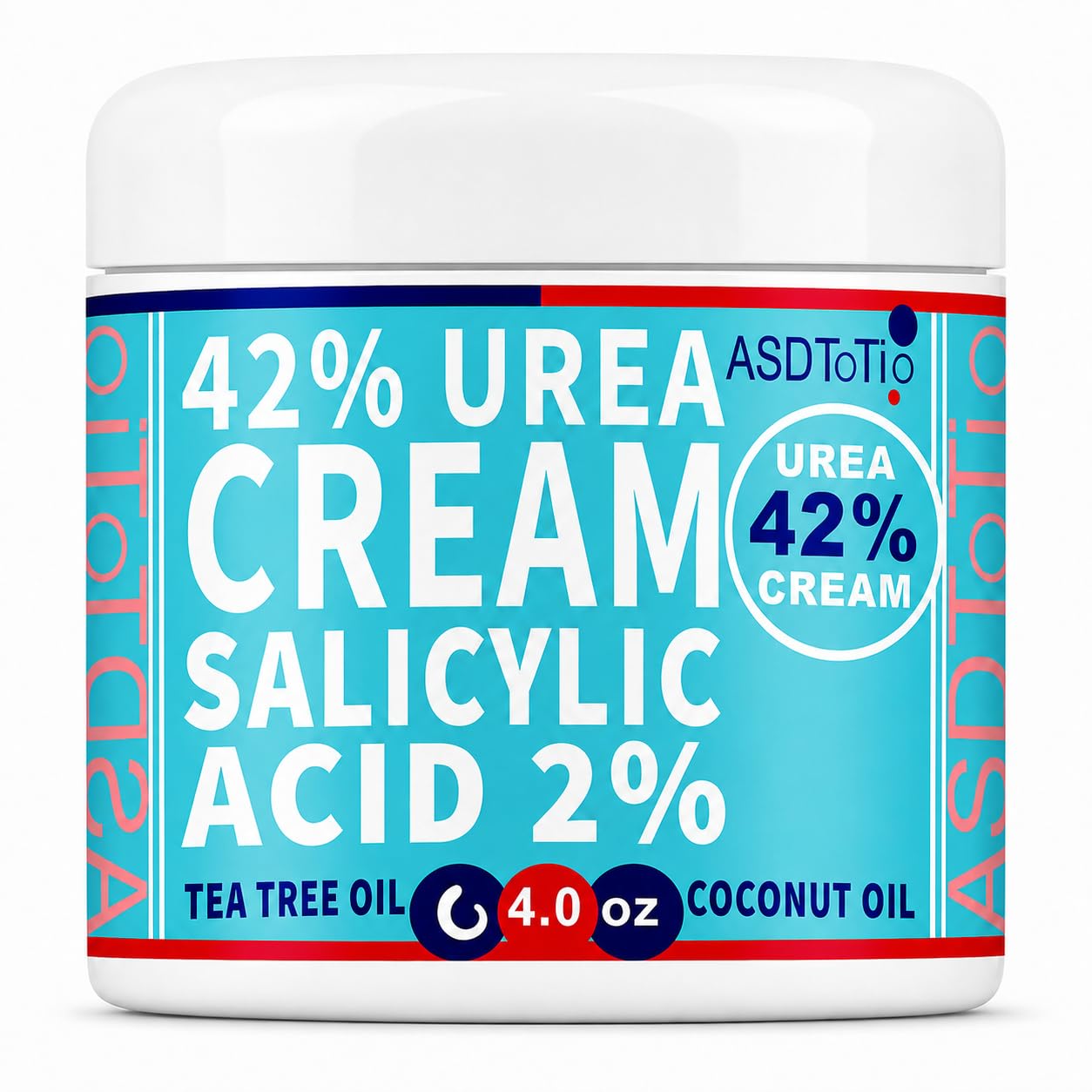 ASDToTio 42% Urea Foot Cream for Dry, Rough Feet with Aloe Vera, 4 oz 4 Ounce (Pack of 1)