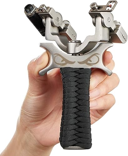 Miniatura 5 de TOPARCHERY Juego de tirachinas de caza para tirachinas profesionales al aire libre de acero inoxidable con bandas de goma reemplazables