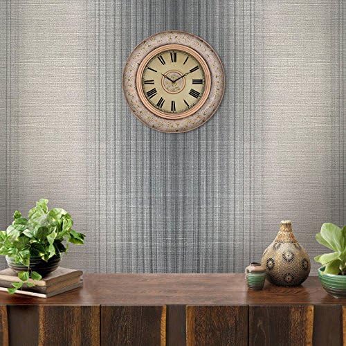 Portofino Unique Textured Modern Wallpaper Gray Silver Metallic Stria Lines Stripes Striped Design Pattern Textures Plain 3D