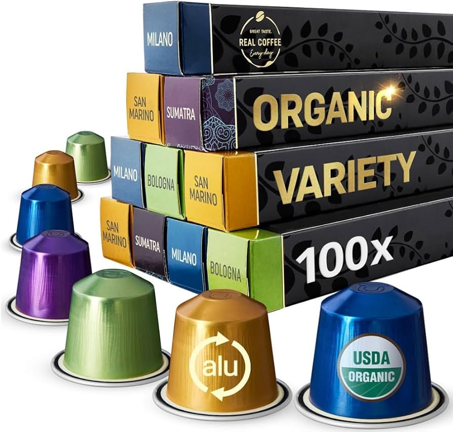 Amazon.com: Organic Espresso Variety Pack for Nespresso | 100