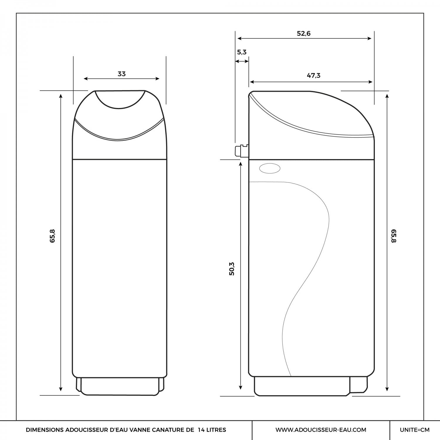 Descalcificador De Agua 14l Válvula Canature Completa Con Accesorios - 1 A 3 Personas