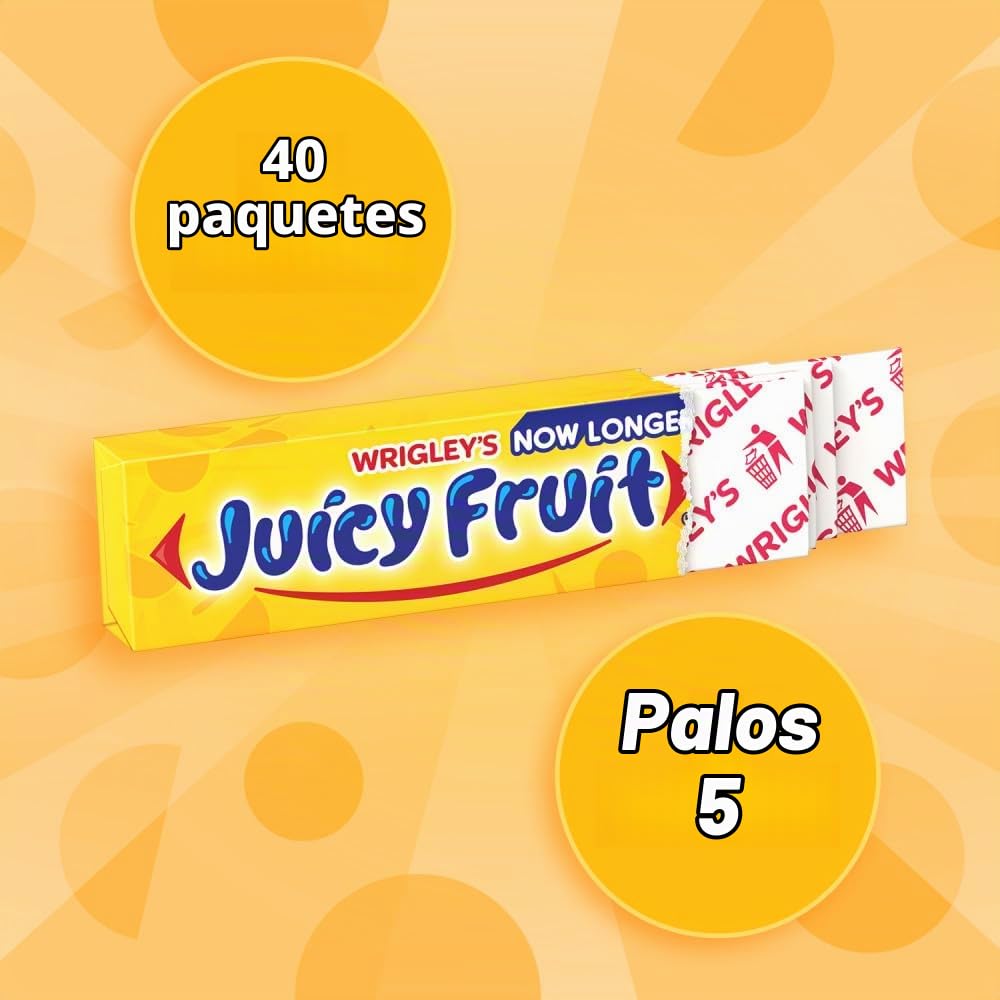 Juicy Fruit Gum, Original, 0.47 Ounce (Pack of 40)