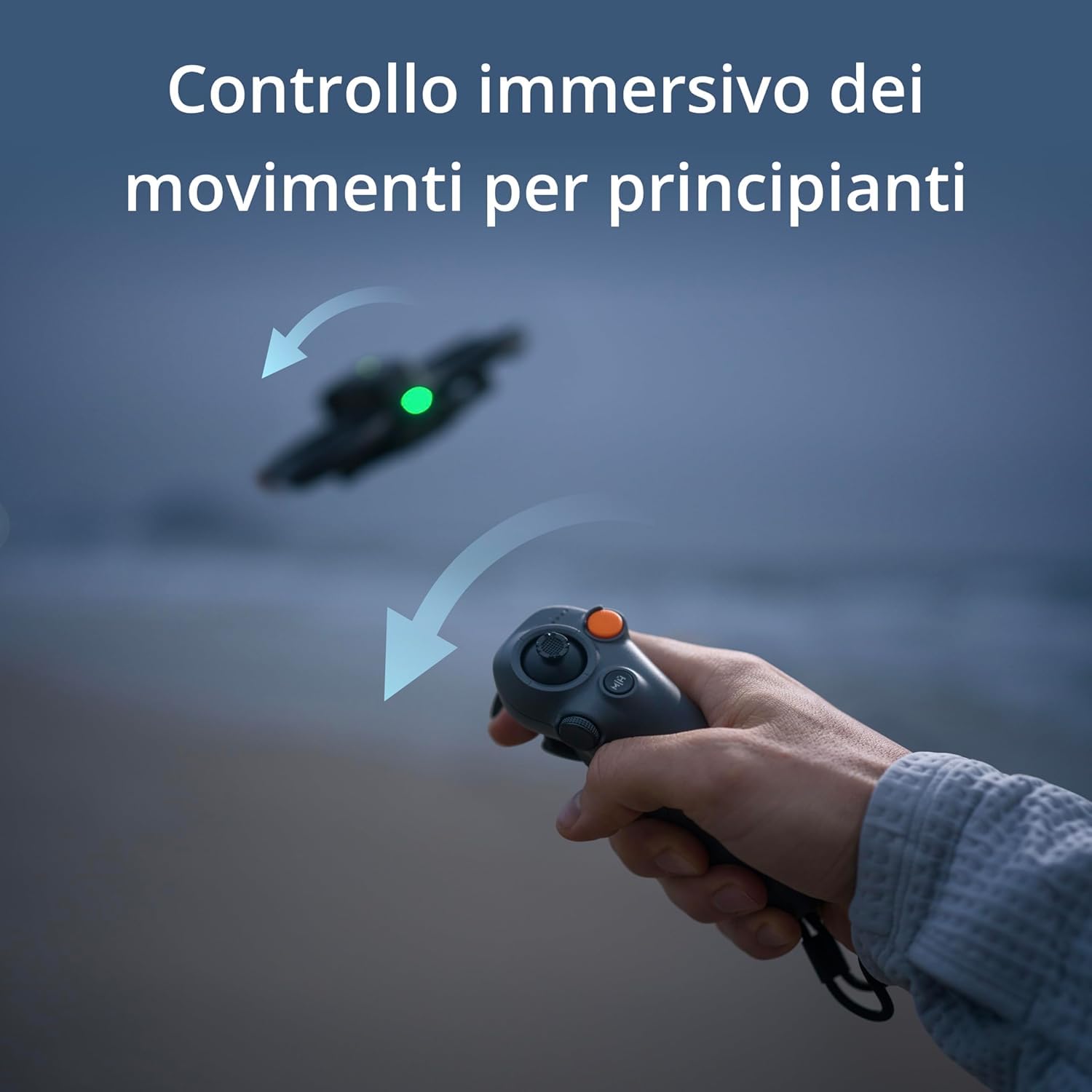 DJI RC Motion 3, controller FPV Smart con controllo del movimento immersivo, compatto e portatile, freno di emergenza One-Click, cursore AR, controller per drone intuitivo,compatibile con più modelli