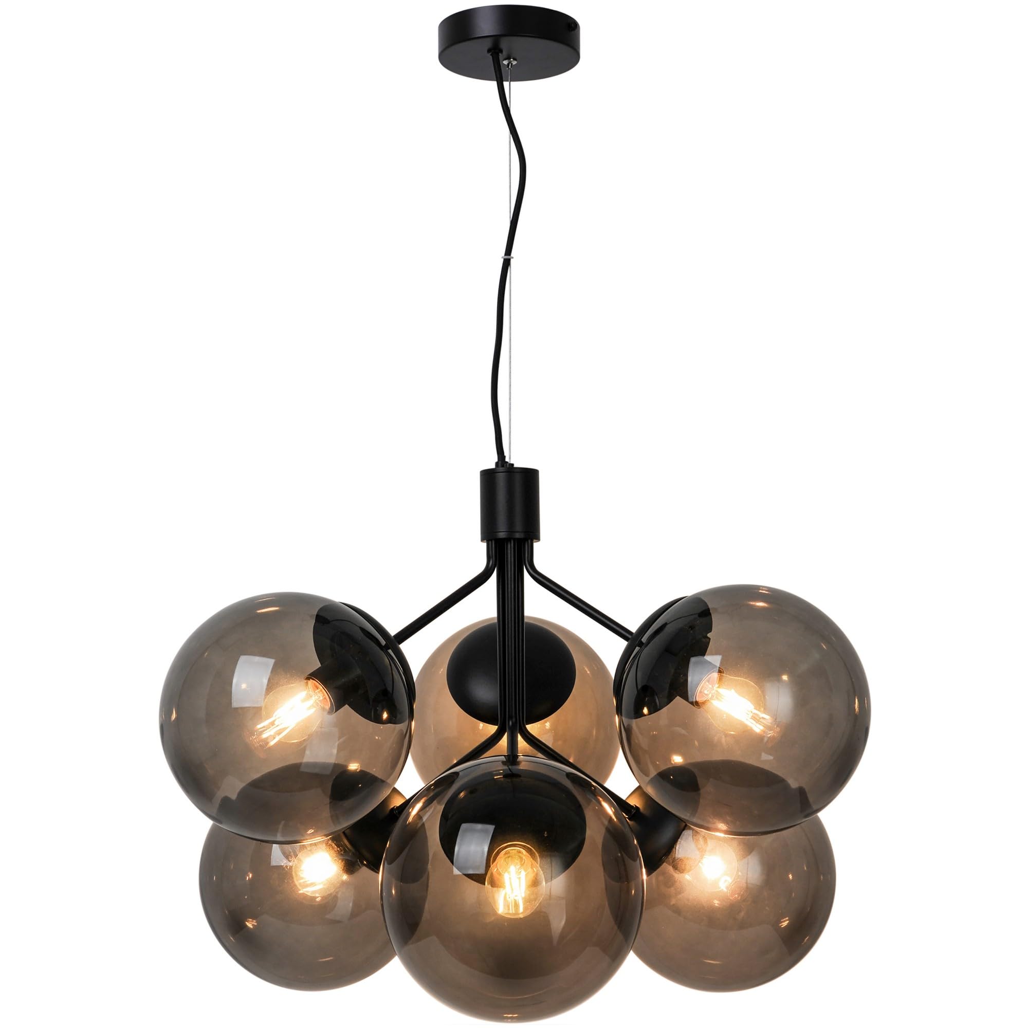 Nordlux Ivona Pendant Light Black Glass Dining Room E27 Mains