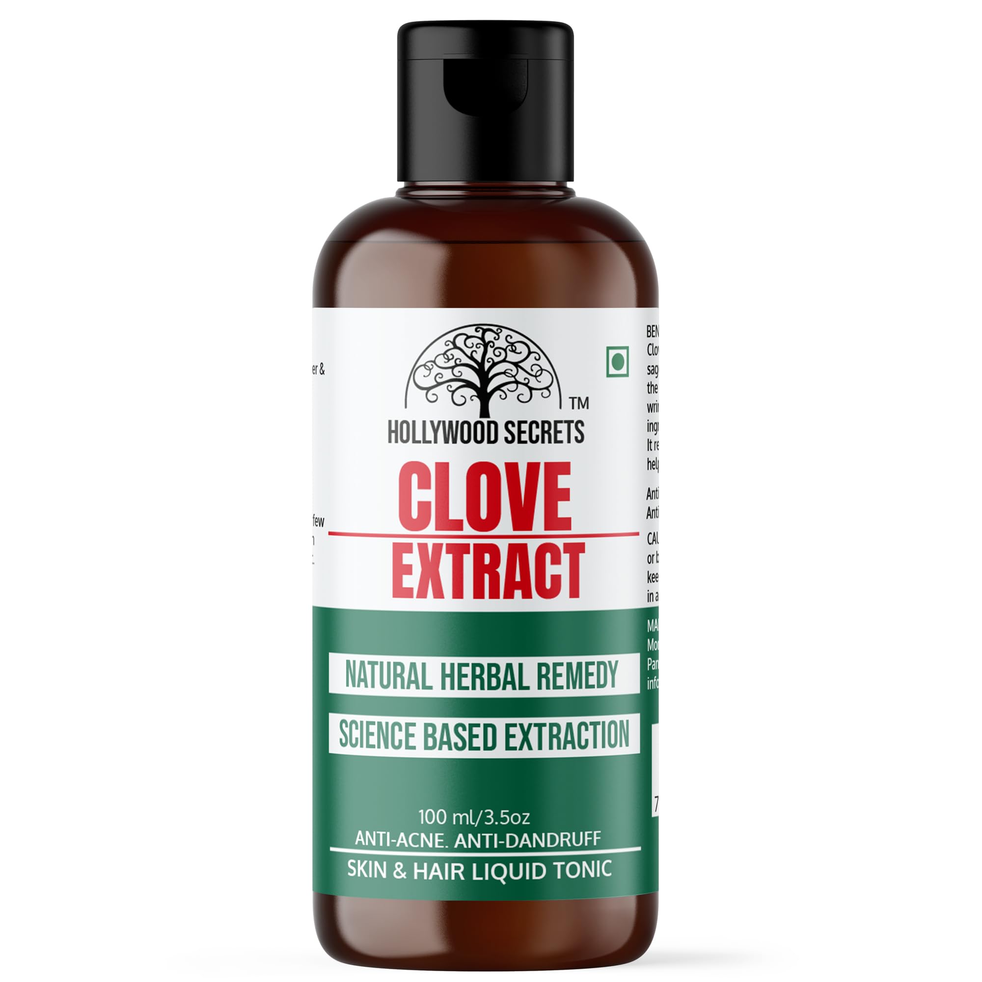 Pure 85% Clove Liquid Botanical Extract | Anti-Acne | Anti-dandruff | Hair Growth |100ml
